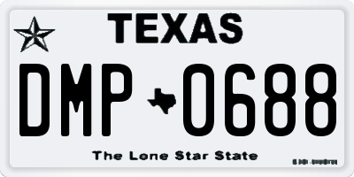 TX license plate DMP0688
