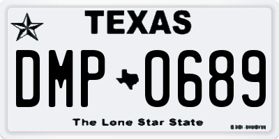 TX license plate DMP0689
