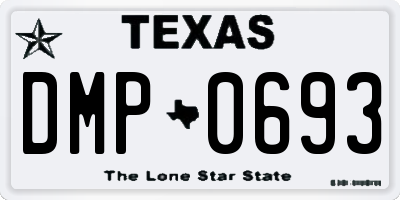 TX license plate DMP0693