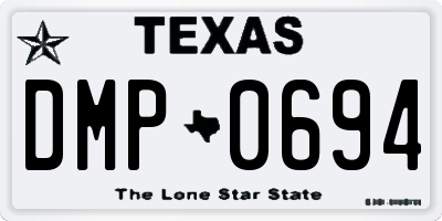 TX license plate DMP0694