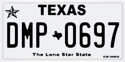 TX license plate DMP0697