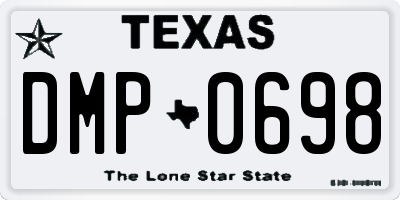 TX license plate DMP0698