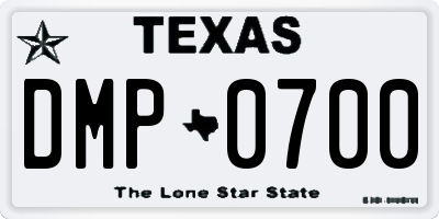TX license plate DMP0700