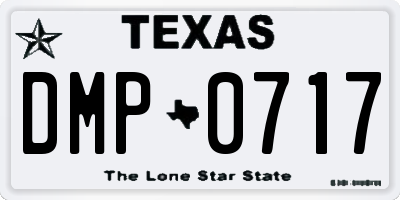 TX license plate DMP0717