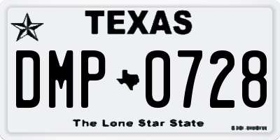TX license plate DMP0728