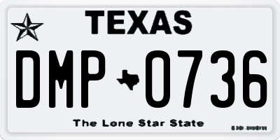 TX license plate DMP0736
