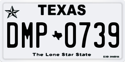 TX license plate DMP0739