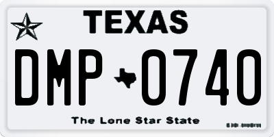 TX license plate DMP0740