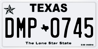 TX license plate DMP0745