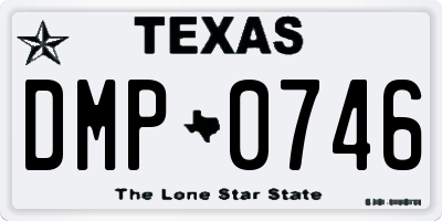 TX license plate DMP0746