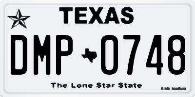 TX license plate DMP0748