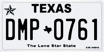 TX license plate DMP0761