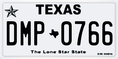TX license plate DMP0766