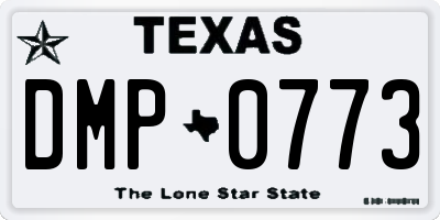 TX license plate DMP0773