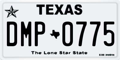 TX license plate DMP0775