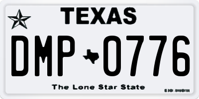 TX license plate DMP0776