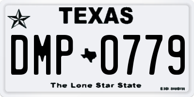 TX license plate DMP0779