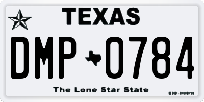 TX license plate DMP0784