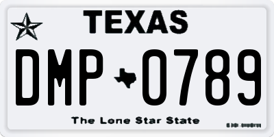 TX license plate DMP0789