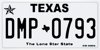 TX license plate DMP0793