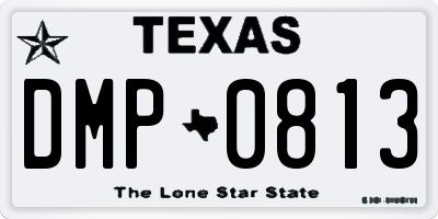 TX license plate DMP0813
