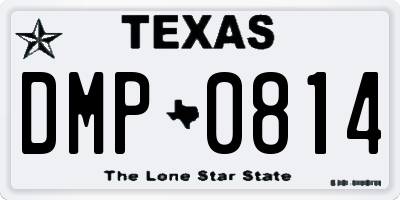 TX license plate DMP0814