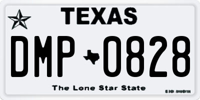 TX license plate DMP0828