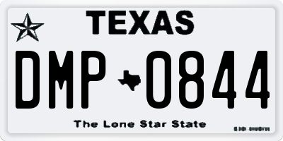TX license plate DMP0844