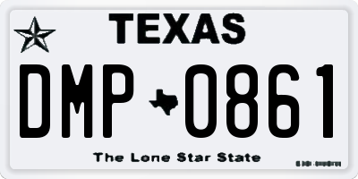 TX license plate DMP0861