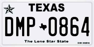 TX license plate DMP0864