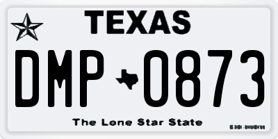 TX license plate DMP0873