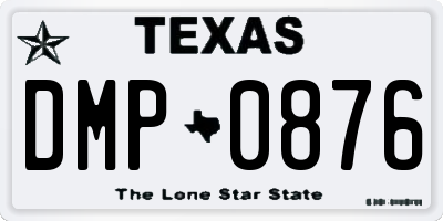 TX license plate DMP0876