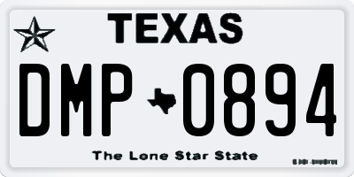 TX license plate DMP0894