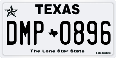 TX license plate DMP0896