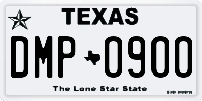 TX license plate DMP0900