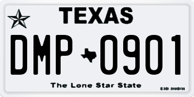 TX license plate DMP0901