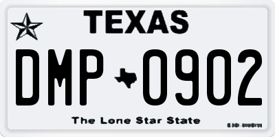 TX license plate DMP0902