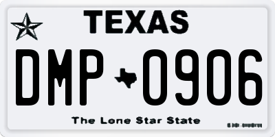TX license plate DMP0906