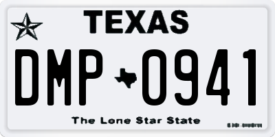 TX license plate DMP0941