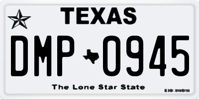 TX license plate DMP0945