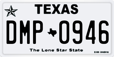 TX license plate DMP0946