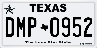 TX license plate DMP0952