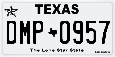 TX license plate DMP0957