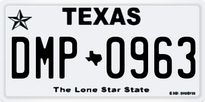 TX license plate DMP0963