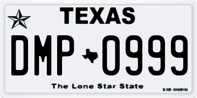 TX license plate DMP0999