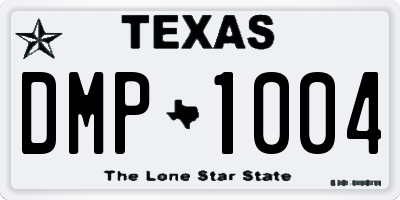 TX license plate DMP1004