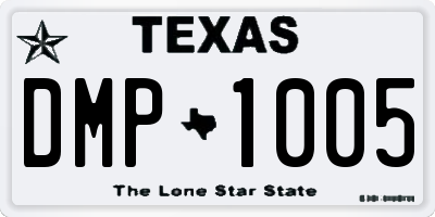 TX license plate DMP1005
