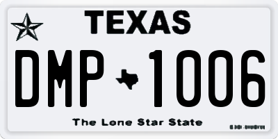 TX license plate DMP1006