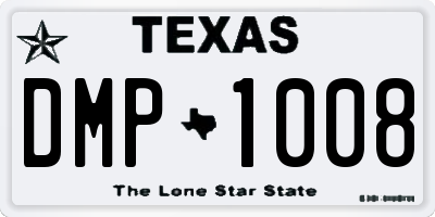 TX license plate DMP1008