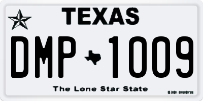 TX license plate DMP1009